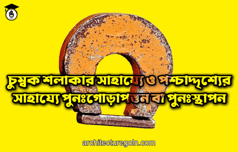 চুম্বক শলাকার সাহায্যে ও পশ্চাদ্দৃশ্যের সাহায্যে পুনঃগোড়াপত্তন বা পুনঃস্থাপন