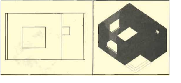 ব্যবহারিকঃ অটোক্যাডে (Auto CAD) এ এক কক্ষ বিশিষ্ট ইমারত এর 3D view অঙ্কন