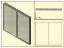 ব্যবহারিকঃ অটোক্যাডে (Auto CAD) এ এক কক্ষ বিশিষ্ট ইমারত এর 3D view অঙ্কন