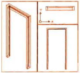 ব্যবহারিকঃ অটোক্যাডে (Auto CAD) এ এক কক্ষ বিশিষ্ট ইমারত এর 3D view অঙ্কন