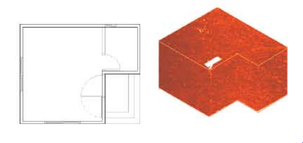 ব্যবহারিকঃ অটোক্যাডে (Auto CAD) এ এক কক্ষ বিশিষ্ট ইমারত এর 3D view অঙ্কন