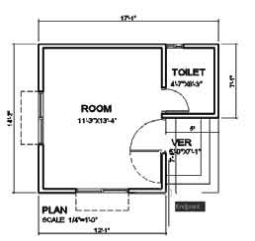 ব্যবহারিকঃ অটোক্যাডে (Auto CAD) এ এক কক্ষ বিশিষ্ট ইমারত এর 3D view অঙ্কন