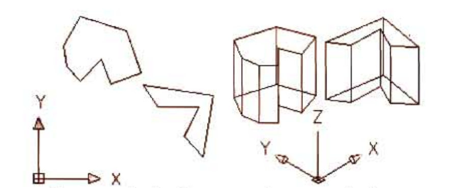 অটোক্যাডে দ্বি মাত্ৰিক (2D) বস্তুকে ত্রি মাত্রিক (3D) বস্তুতে রূপান্তর করার টুলস